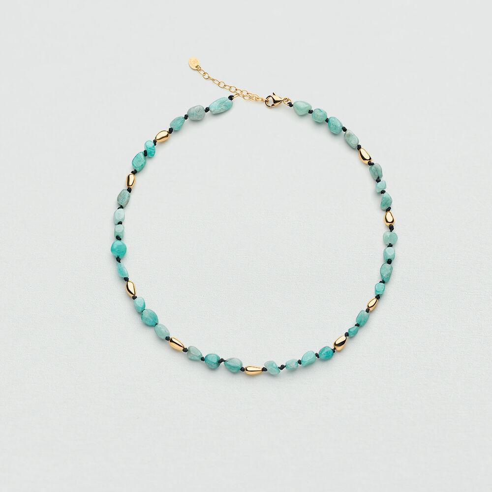 Choker necklace ODYSSEE - Turquoise / Gold - Choker necklace  | Agatha