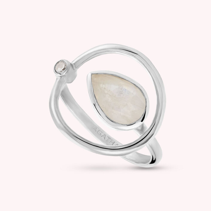 Thin ring NUANCEE - Iridescent / Silvery - All jewellery  | Agatha