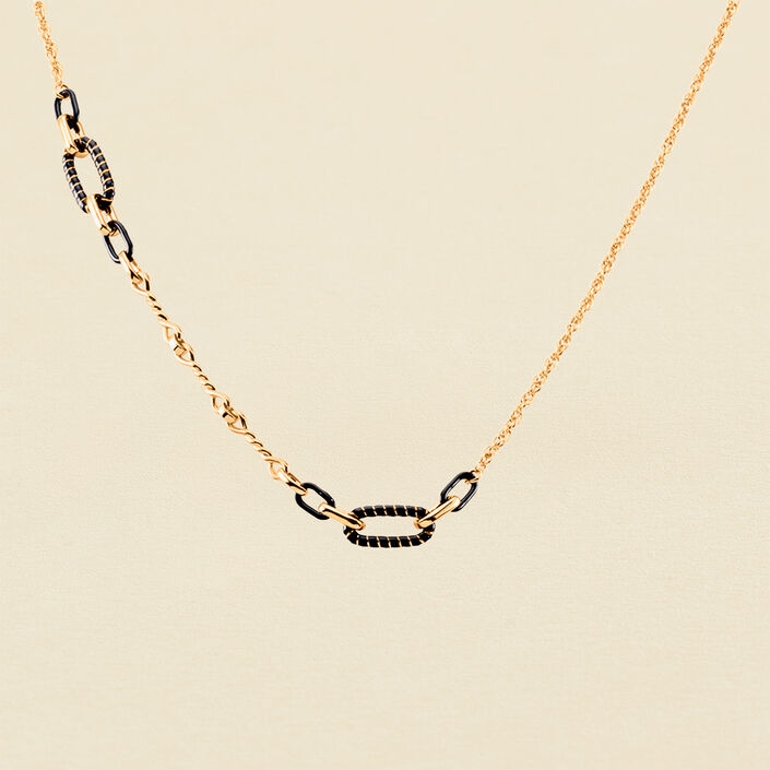 Mid-length necklace SESHA - Black / Gold - All jewellery  | Agatha