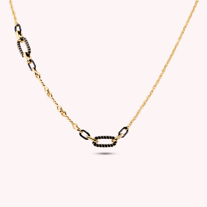 Mid-length necklace SESHA - Black / Gold - All jewellery  | Agatha