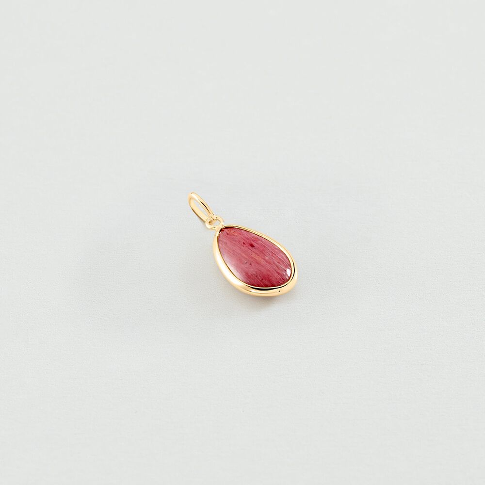 Pendant NATURAL STONE - Rhodonite / gold - Jewellery  | Agatha
