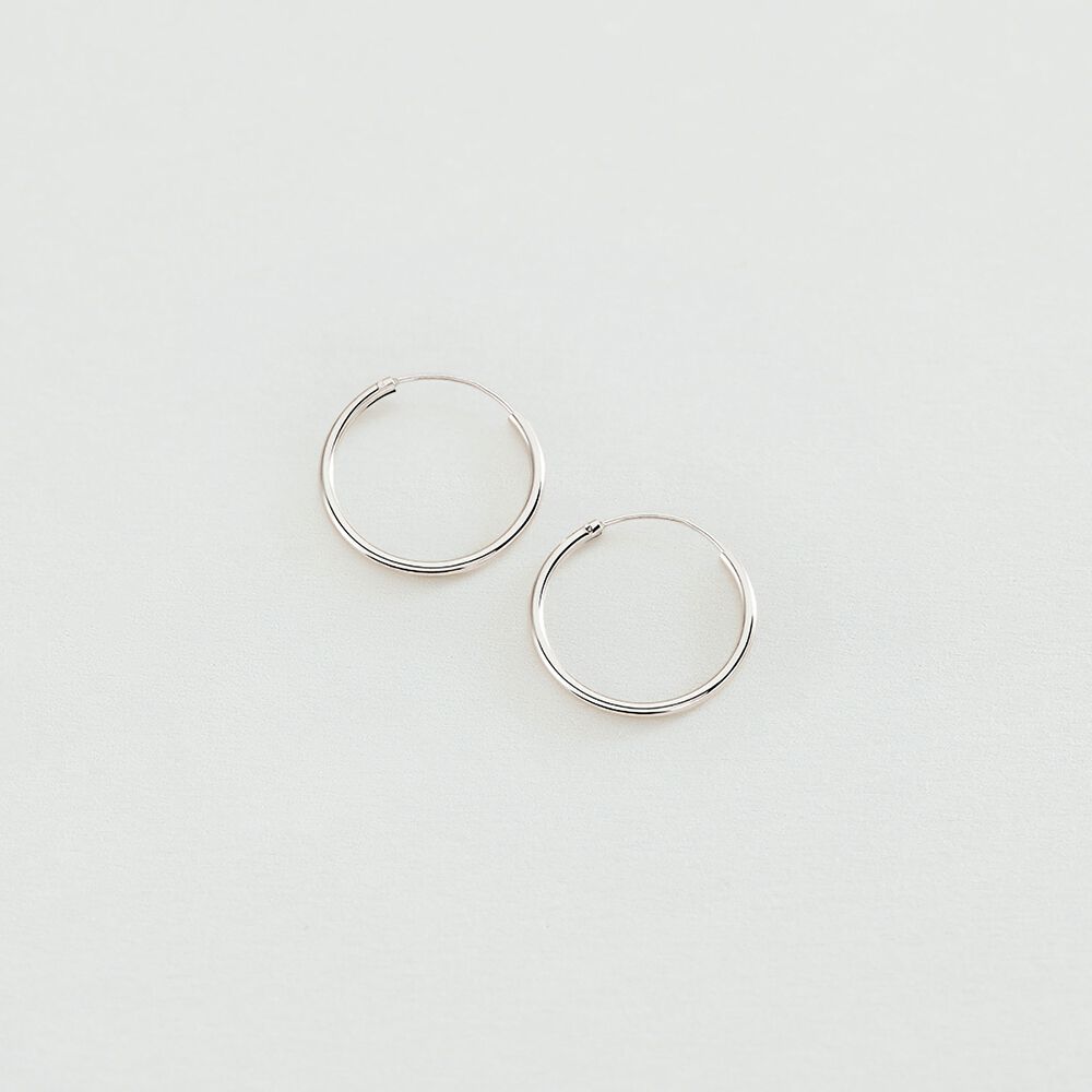 Hoops CREOLA - Silver - Genuine silver  | Agatha