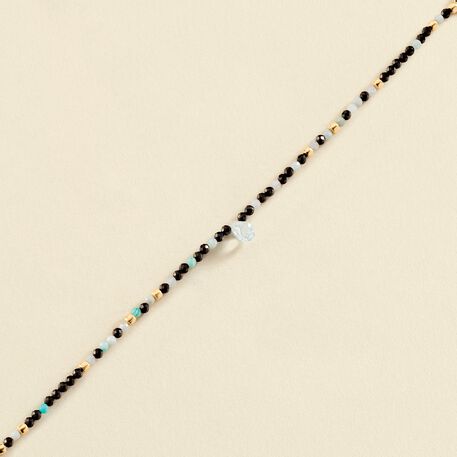 Link bracelet DIAMONDS - Aquamarine - All jewellery  | Agatha