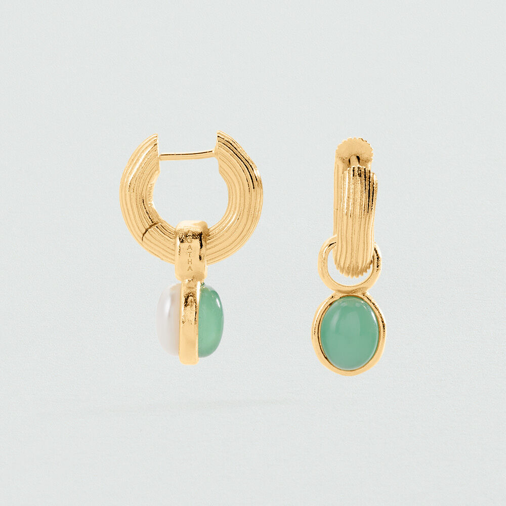 Hoops PANGEA BEADED TASSELS - Golden / Multicolor - Earrings  | Agatha