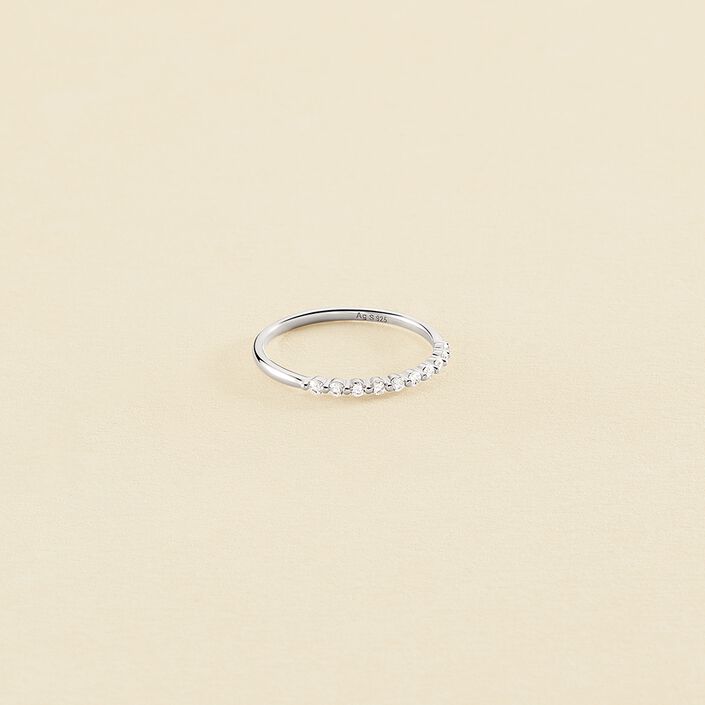 Thin ring BELOVED - Crystal / Silver - All jewellery  | Agatha
