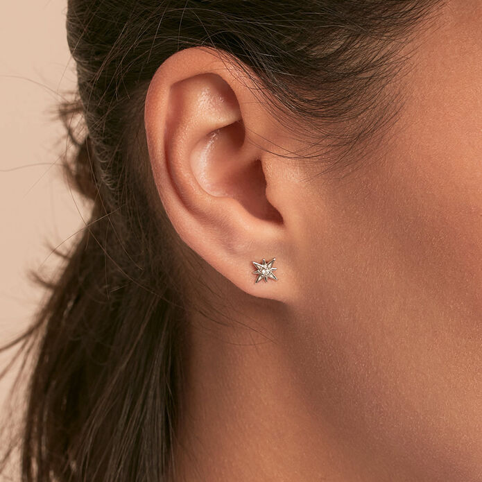 Stud earrings OURSE - Crystal / Silver - All earings  | Agatha