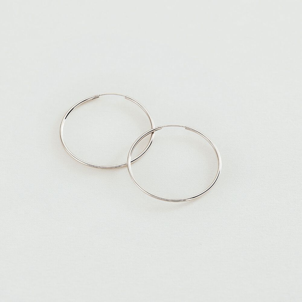 Hoops CREOLA - Silver - Genuine silver  | Agatha