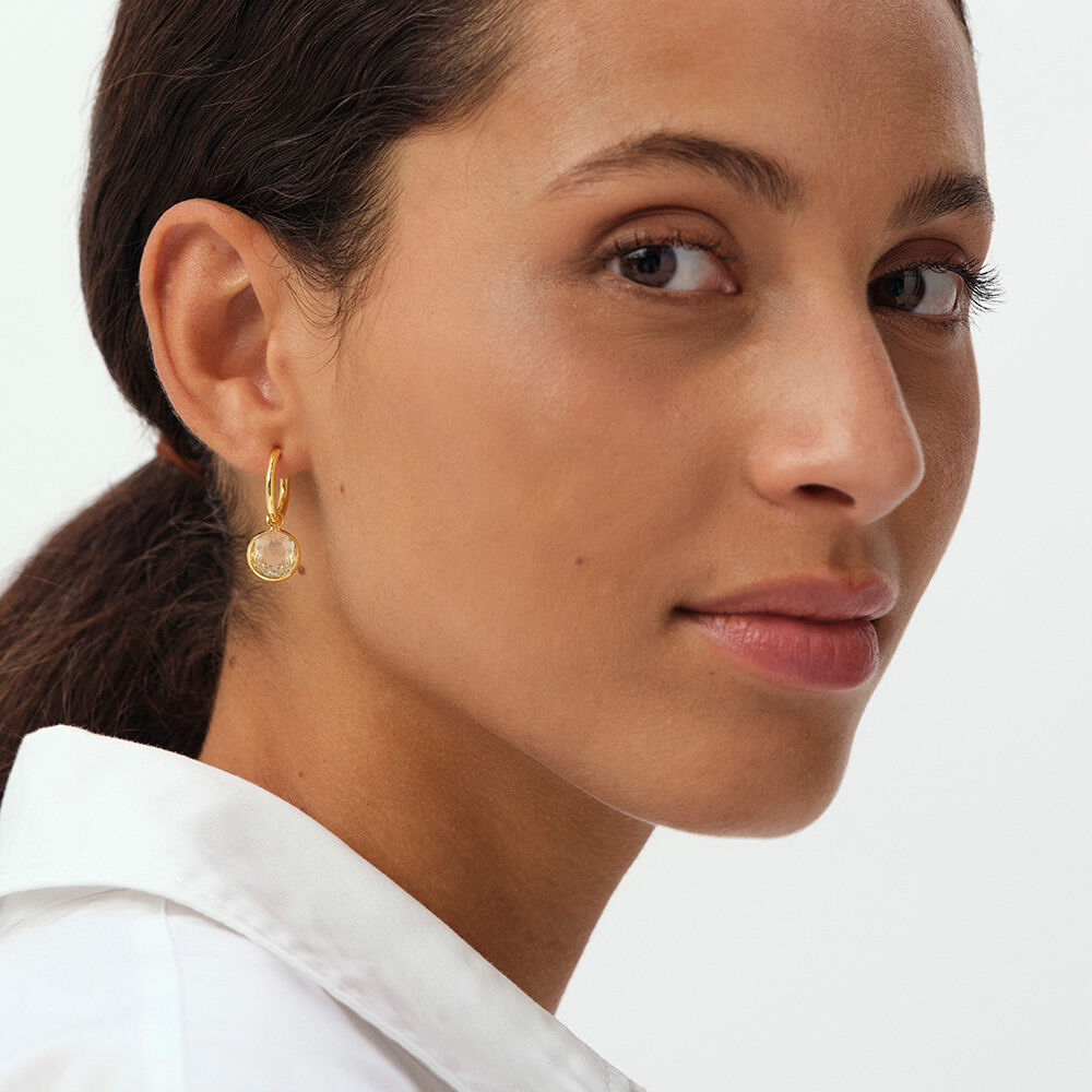 Hoops LUTETIA - Crystal / Golden - Earrings  | Agatha