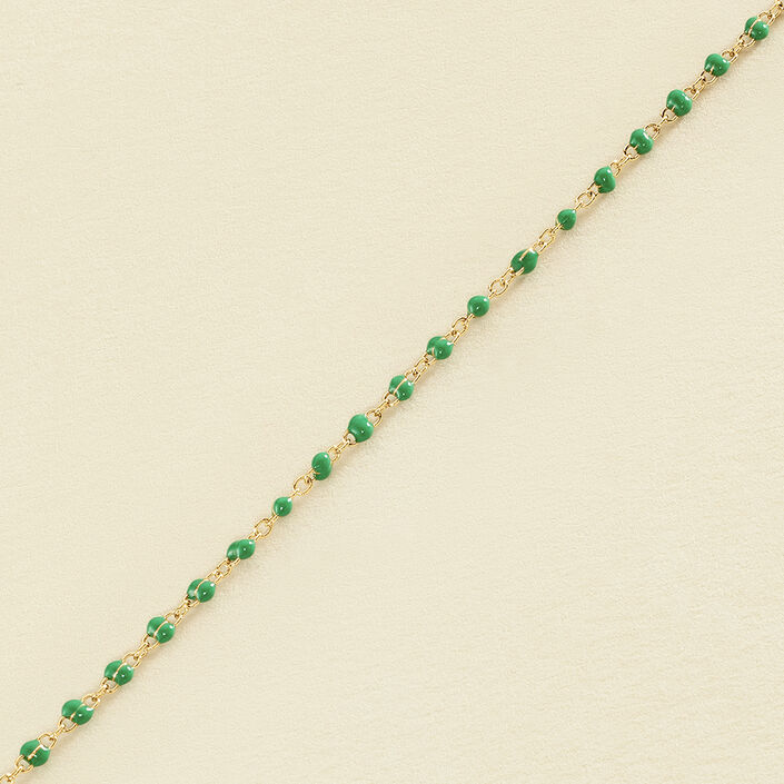 Link bracelet SMARTY - Green / Gold - All bracelets  | Agatha
