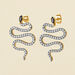 Long earrings SNAKY - Crystal / Gun - All earings  | Agatha