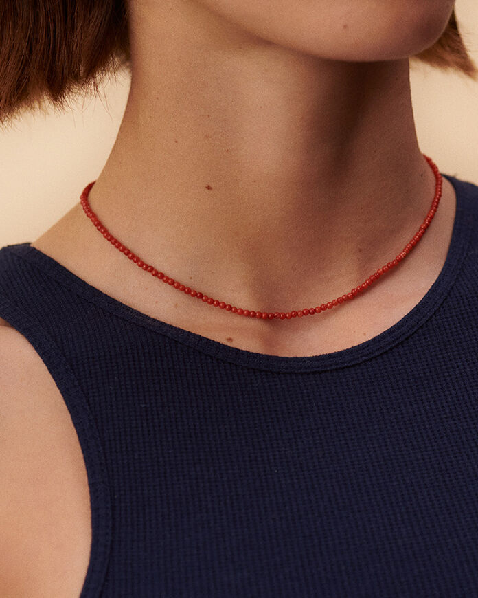 Choker necklace TALISMANS - Coral - All jewellery  | Agatha