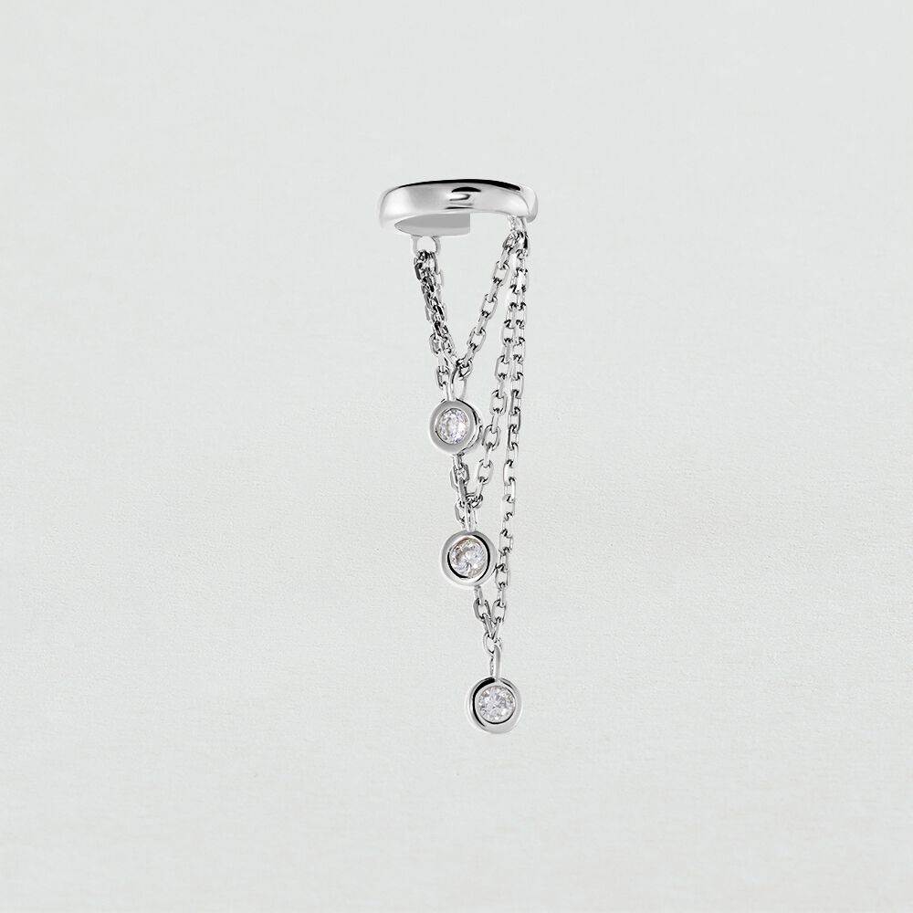 Ear cuff CASCADA - Crystal / Silver - Outlet  | Agatha