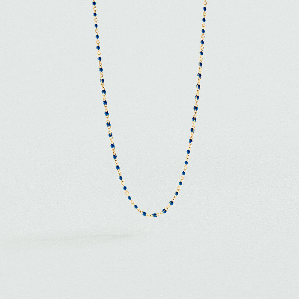 Choker necklace SMARTY - Blue / Gold - Choker necklace  | Agatha