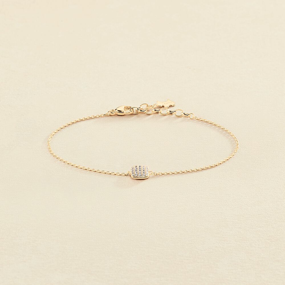 Link bracelet GLORIA - Crystal / Golden - All bracelets  | Agatha