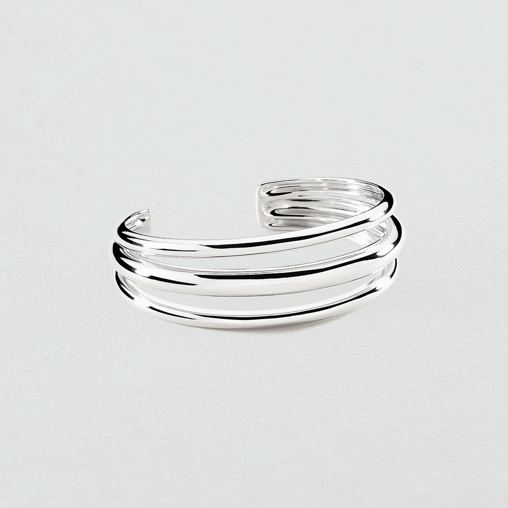Cuff TRIJONC - Silver - Genuine silver  | Agatha