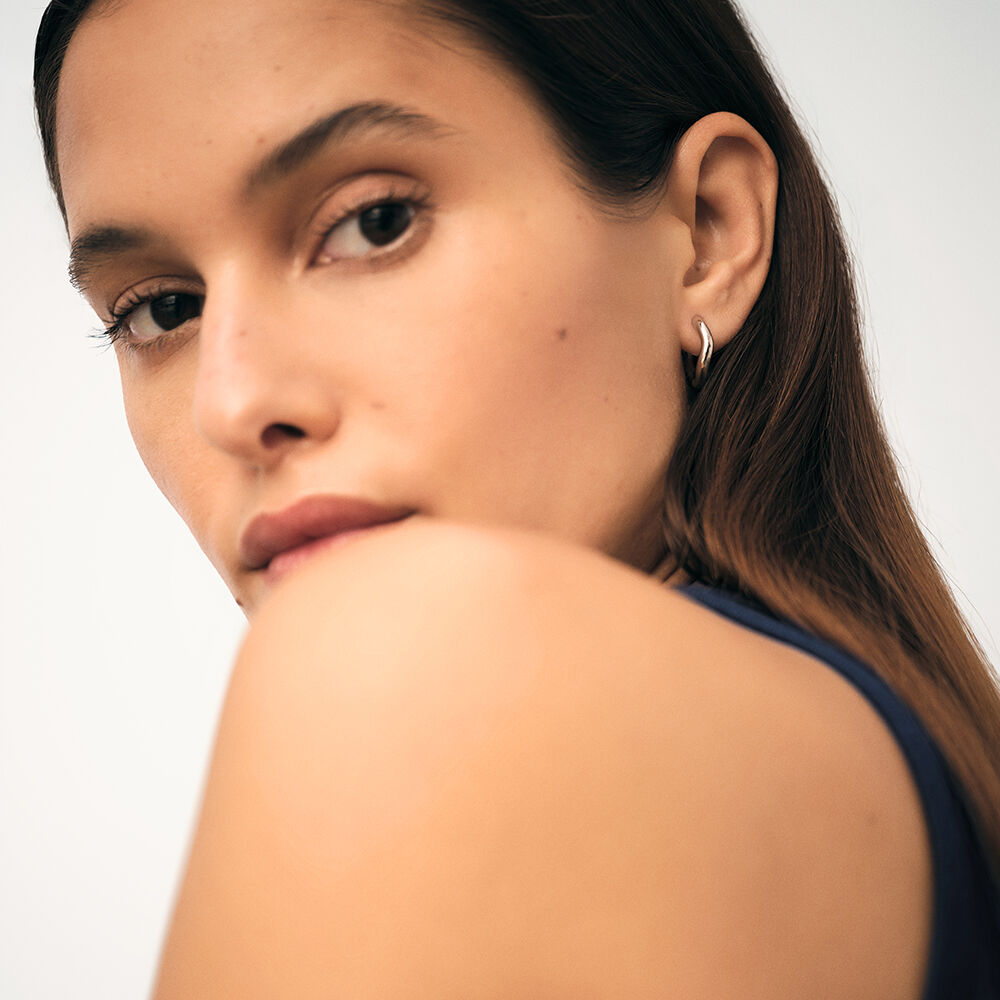 Hoops WAVY HOOPS - Silver - Earrings  | Agatha