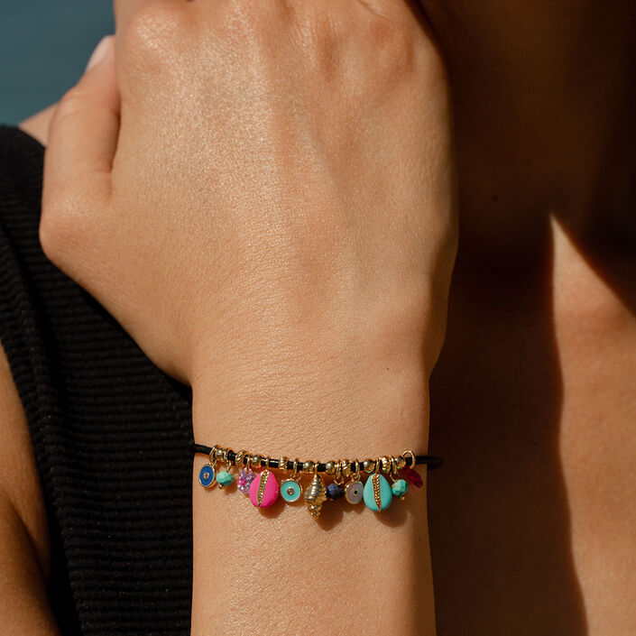 Link bracelet CYCLADES - Multicolor / Gold - All jewellery  | Agatha