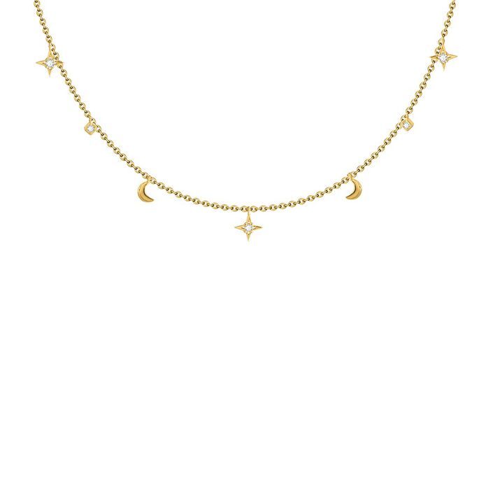 Choker necklace GALAXIE - Crystal / Gold - All jewellery  | Agatha
