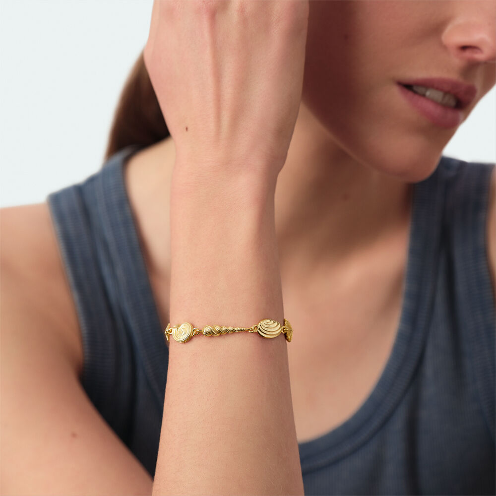 Link bracelet CALYPSO - Golden - Bracelets  | Agatha
