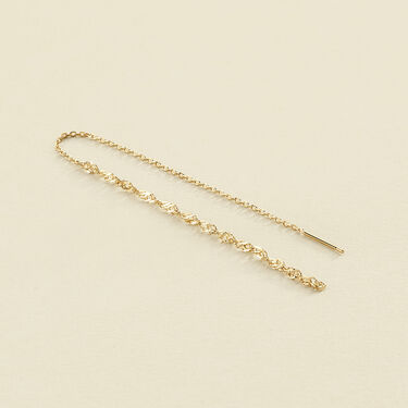 Piercing stud TWISTED - Golden - All jewellery  | Agatha