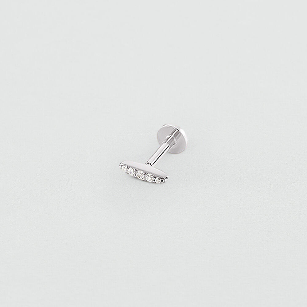 Piercing stud MIX & MATCH - Crystal / Silver - Genuine silver  | Agatha