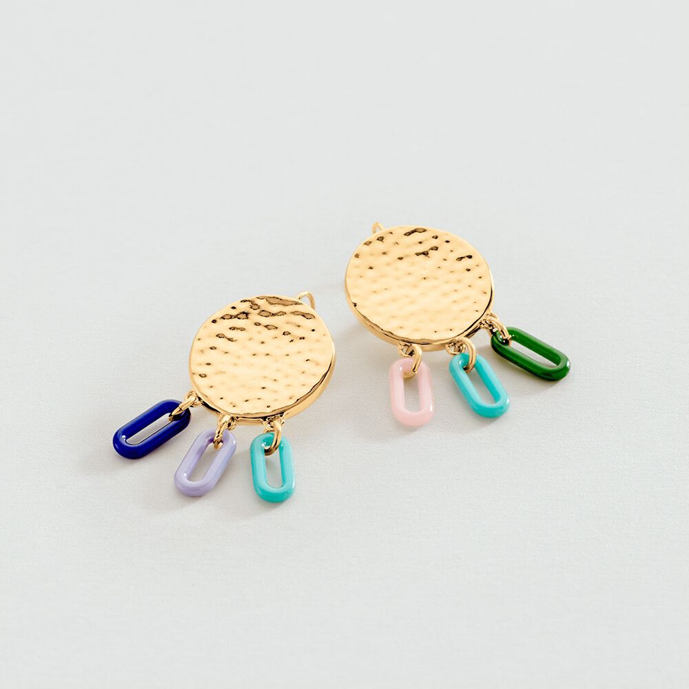 Long earrings YEYE - Multicolor / Gold - Outlet  | Agatha