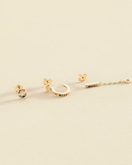 Piercing stud RAINBOW - Multicolor / Gold - All jewellery  | Agatha