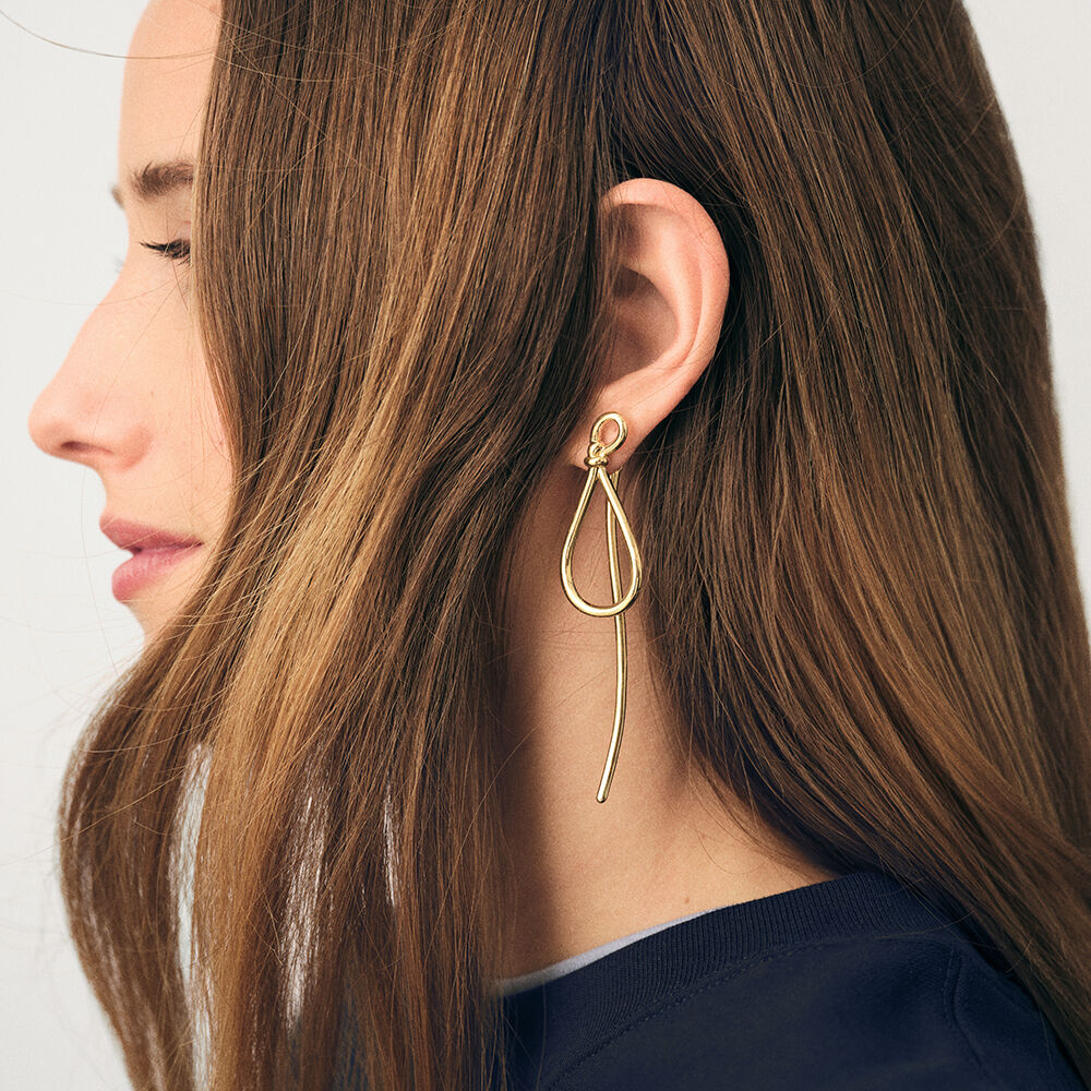 Long earrings MAUDE - Golden - Earrings  | Agatha