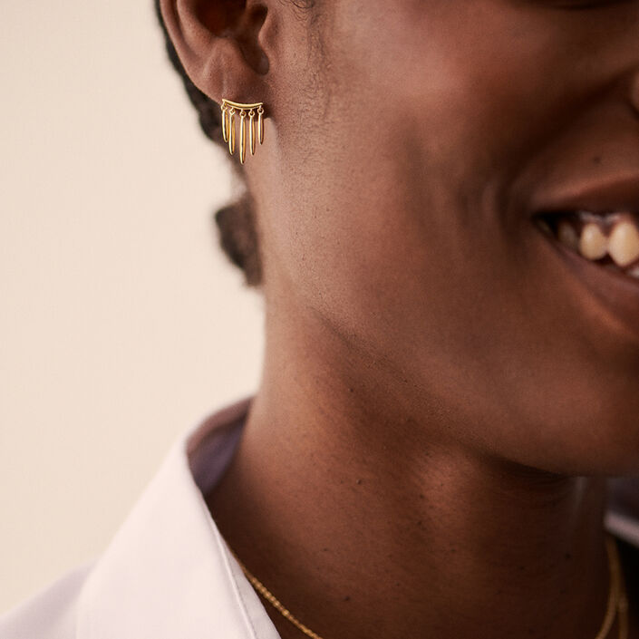 Stud earrings RADIEUX - Golden - All jewellery  | Agatha