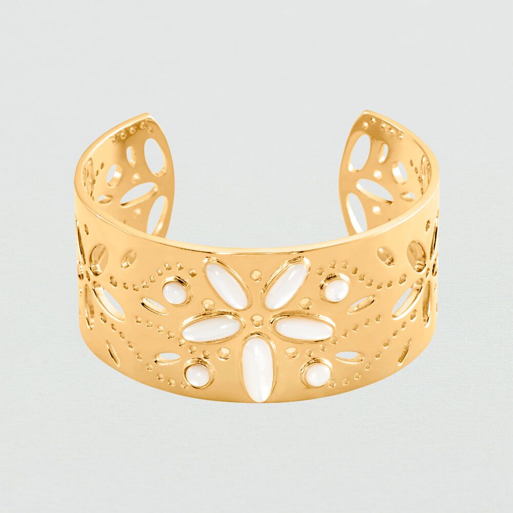 Cuff CARAIBES - Nacre / Gold - Outlet  | Agatha