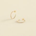 Hoops BELOVED - Crystal / Golden - All jewellery  | Agatha