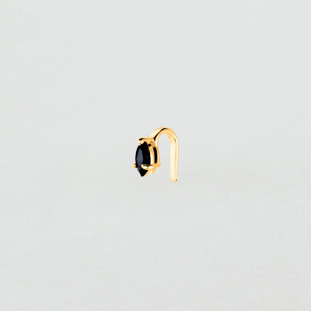 Ear cuff SNAKY - Black / Gold - Ear cuff  | Agatha