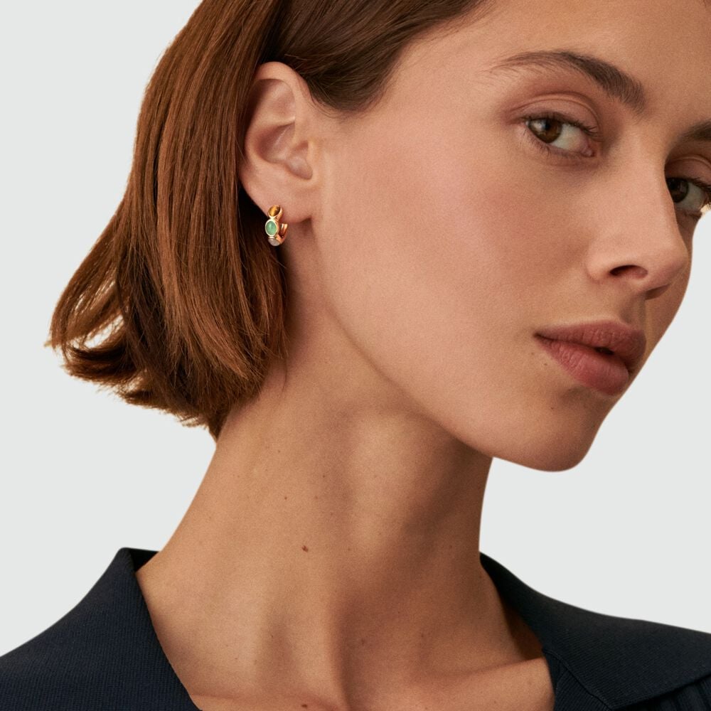 Hoop piercing LEIA - Multicolor / Gold - Hoop piercing  | Agatha