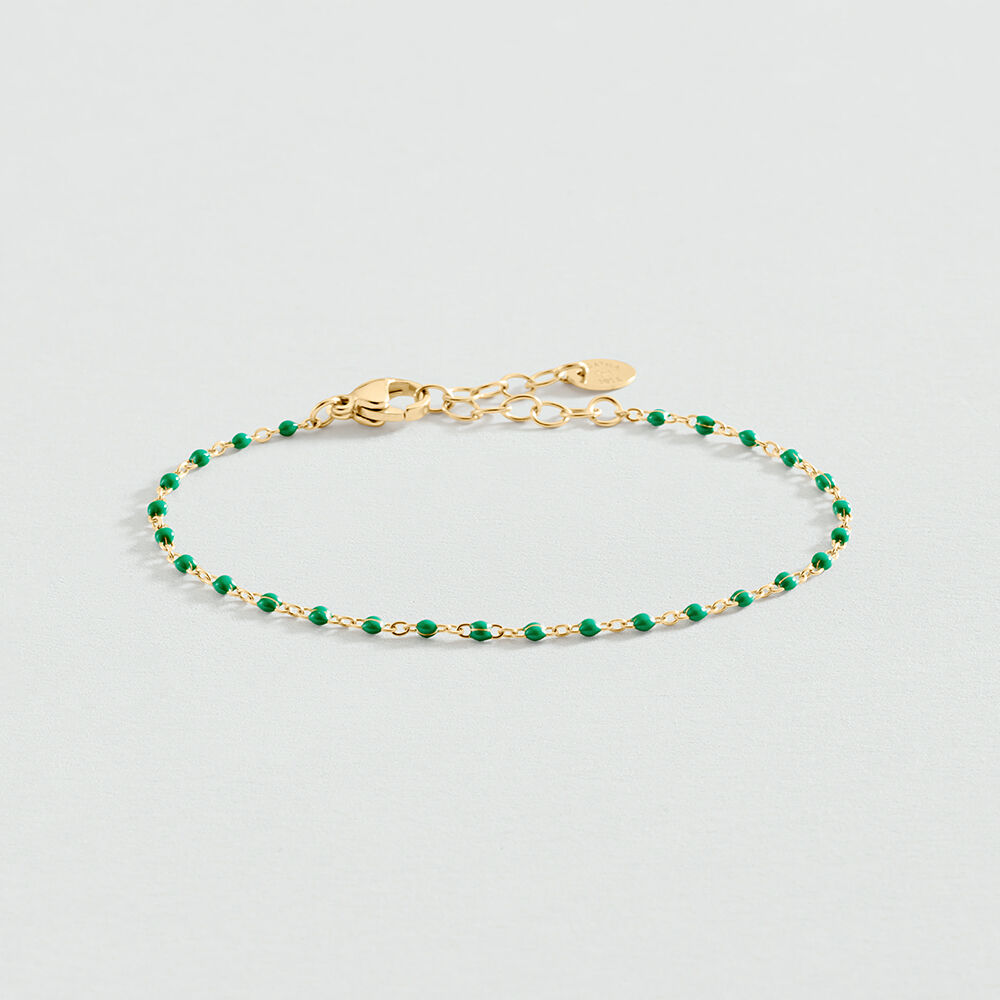 Link bracelet SMARTY - Green / Golden - All Talismans  | Agatha
