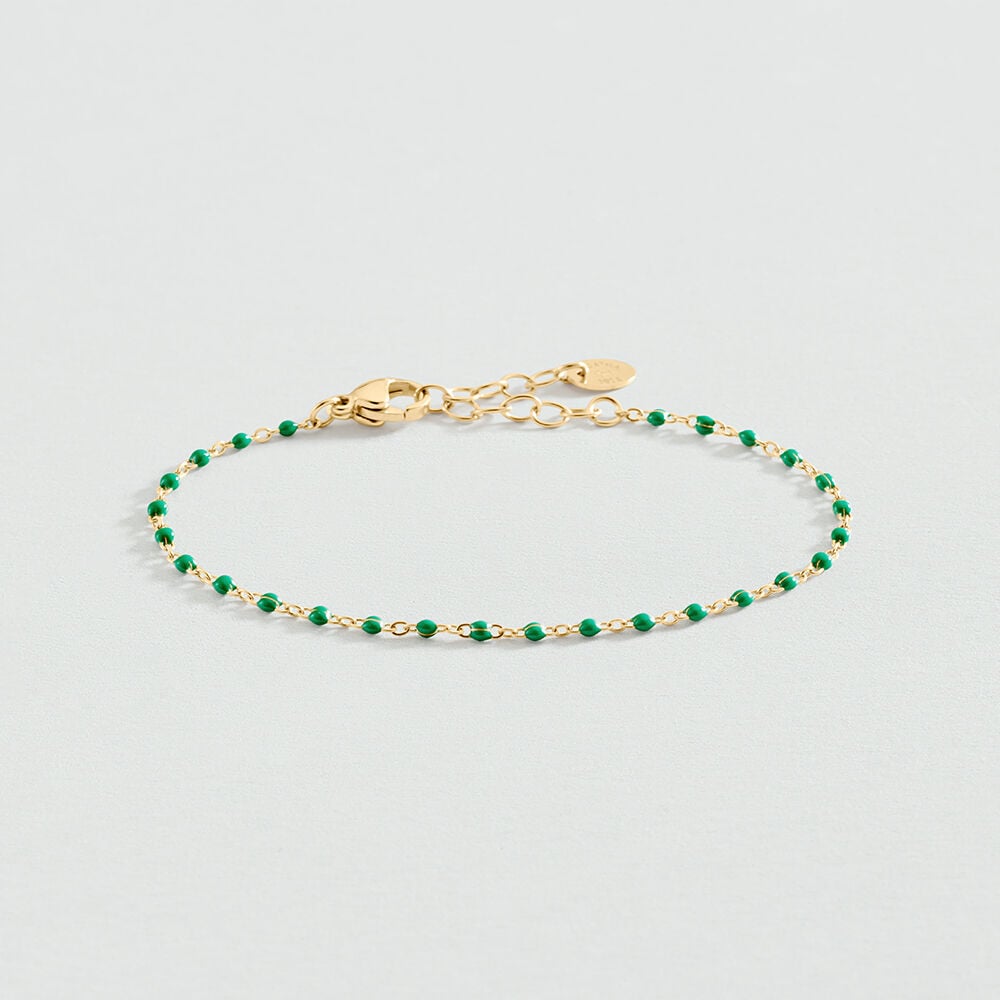 Link bracelet SMARTY - Green / Golden - All Talismans  | Agatha