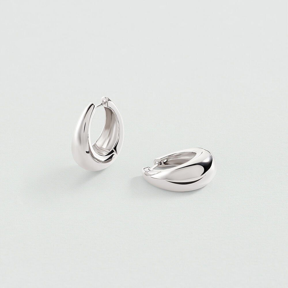 Hoops RUE DE SEINE - Silver - Earrings  | Agatha