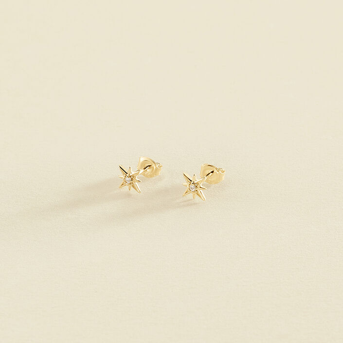 Stud earrings OURSE - Crystal / Gold - All earings  | Agatha