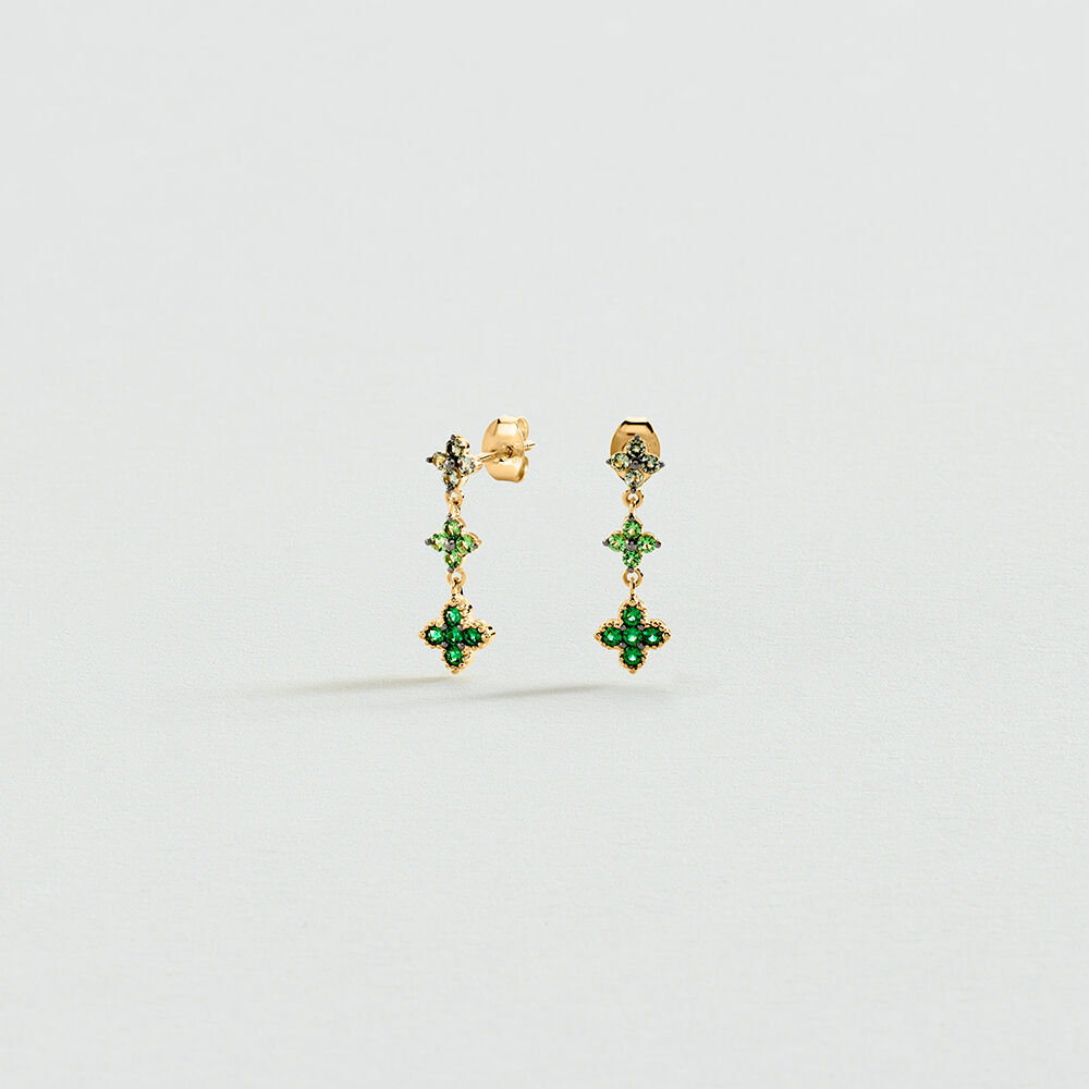 Long earrings BELOVED - Green / Golden - Beloved  | Agatha