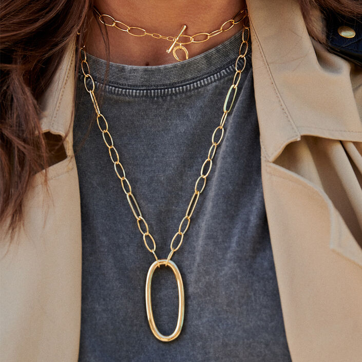 Long necklace CHAIN - Golden - All jewellery  | Agatha