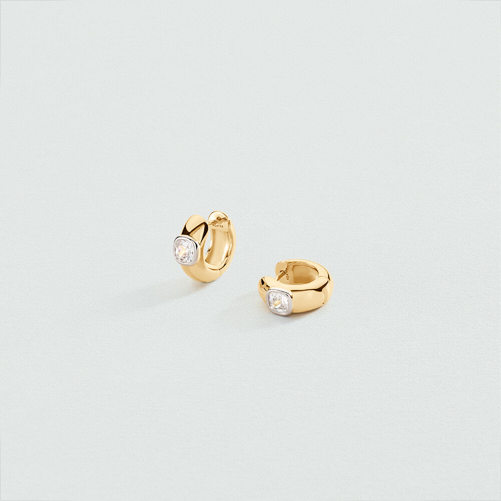 Hoops VICTOIRE - Crystal / Golden - Earrings  | Agatha