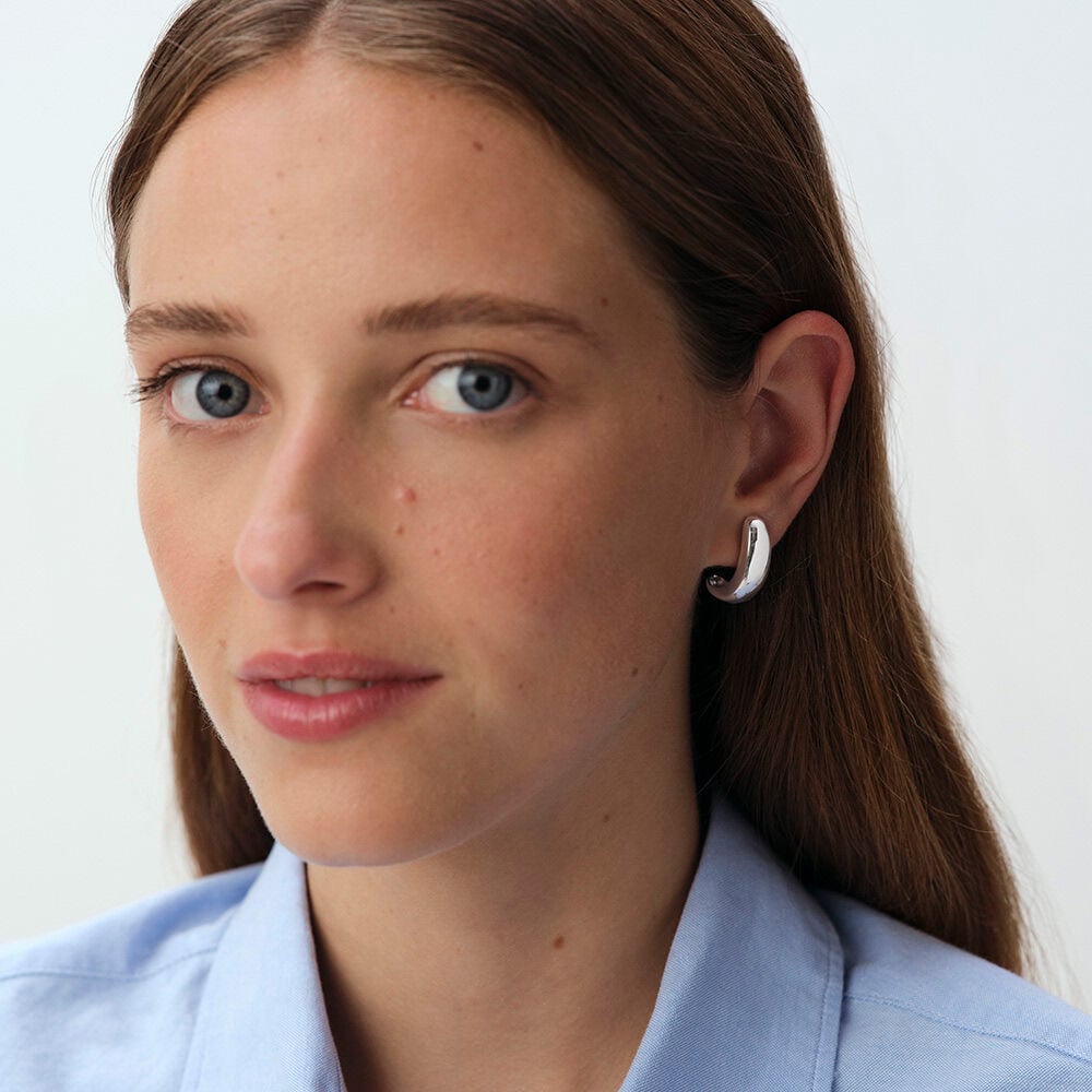 Hoops RUE DE SEINE - Silver - Earrings  | Agatha