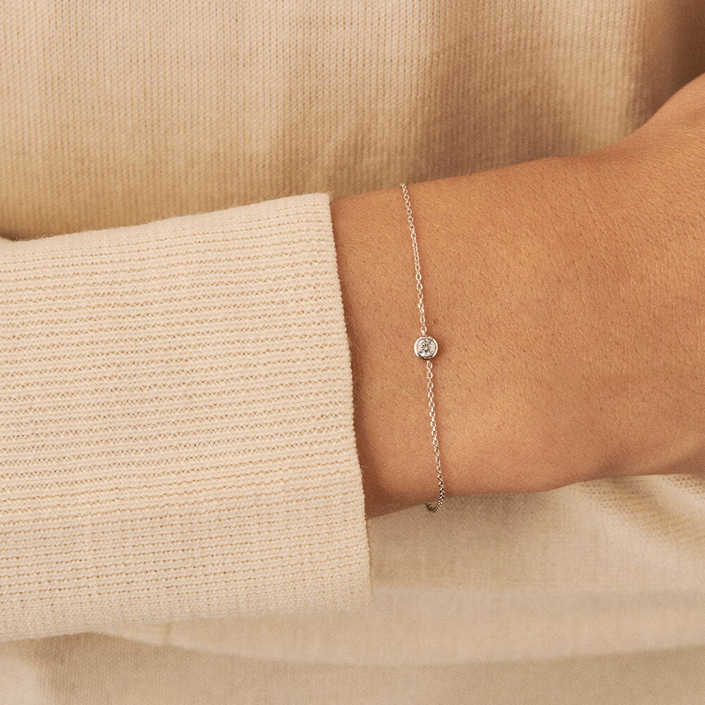 Link bracelet BRILLANT Crystal Silver