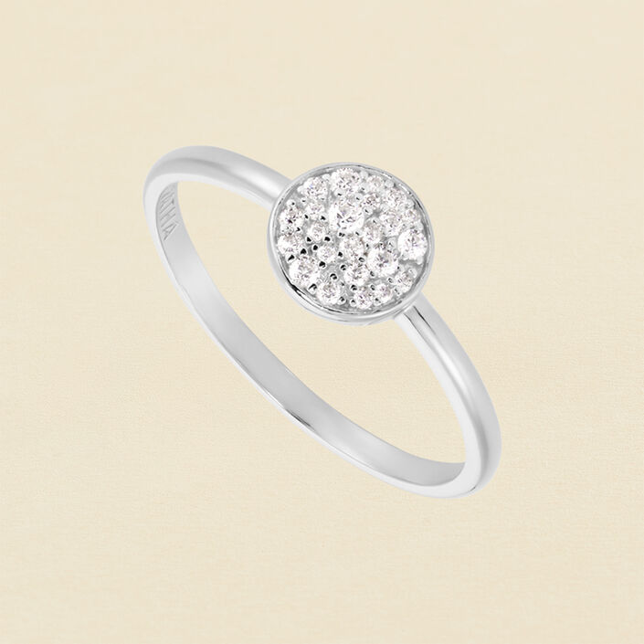 Thin ring SCINTILL - Crystal / Silver - All jewellery  | Agatha