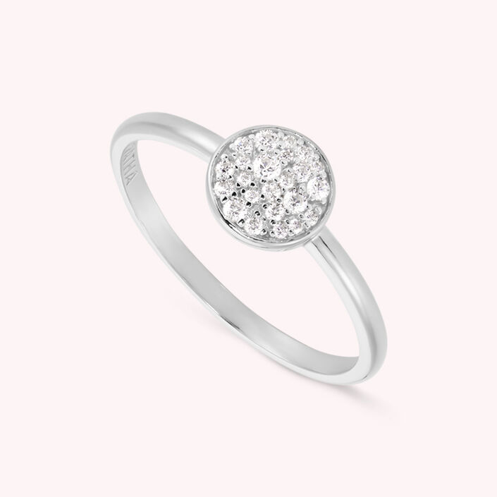 Thin ring SCINTILL - Crystal / Silver - All jewellery  | Agatha