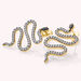 Long earrings SNAKY - Crystal / Gun - All earings  | Agatha