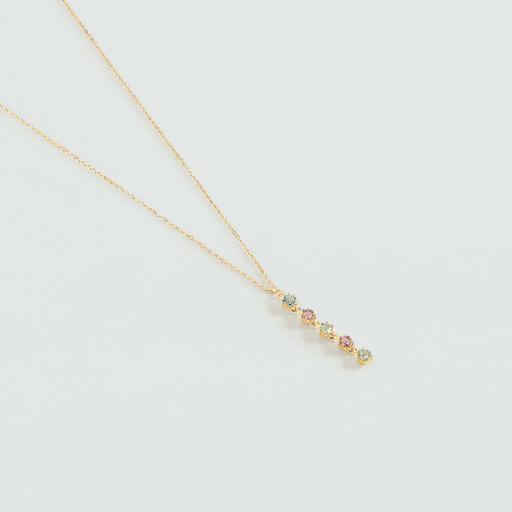 Mid-length necklace SPACEAG - Multicolor / Gold - Jewellery  | Agatha