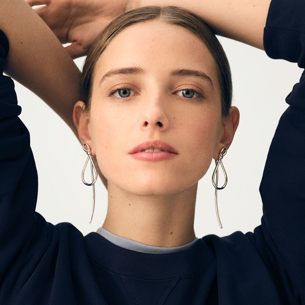Long earrings MAUDE - Silver - Earrings  | Agatha