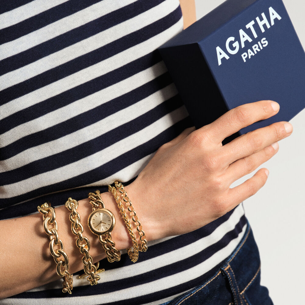 Link bracelet LOULOU - Golden - Bracelets  | Agatha