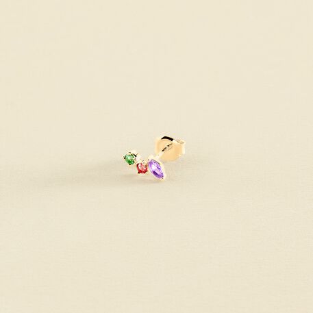 Piercing stud AMAS - Multicolor / Gold - All jewellery  | Agatha