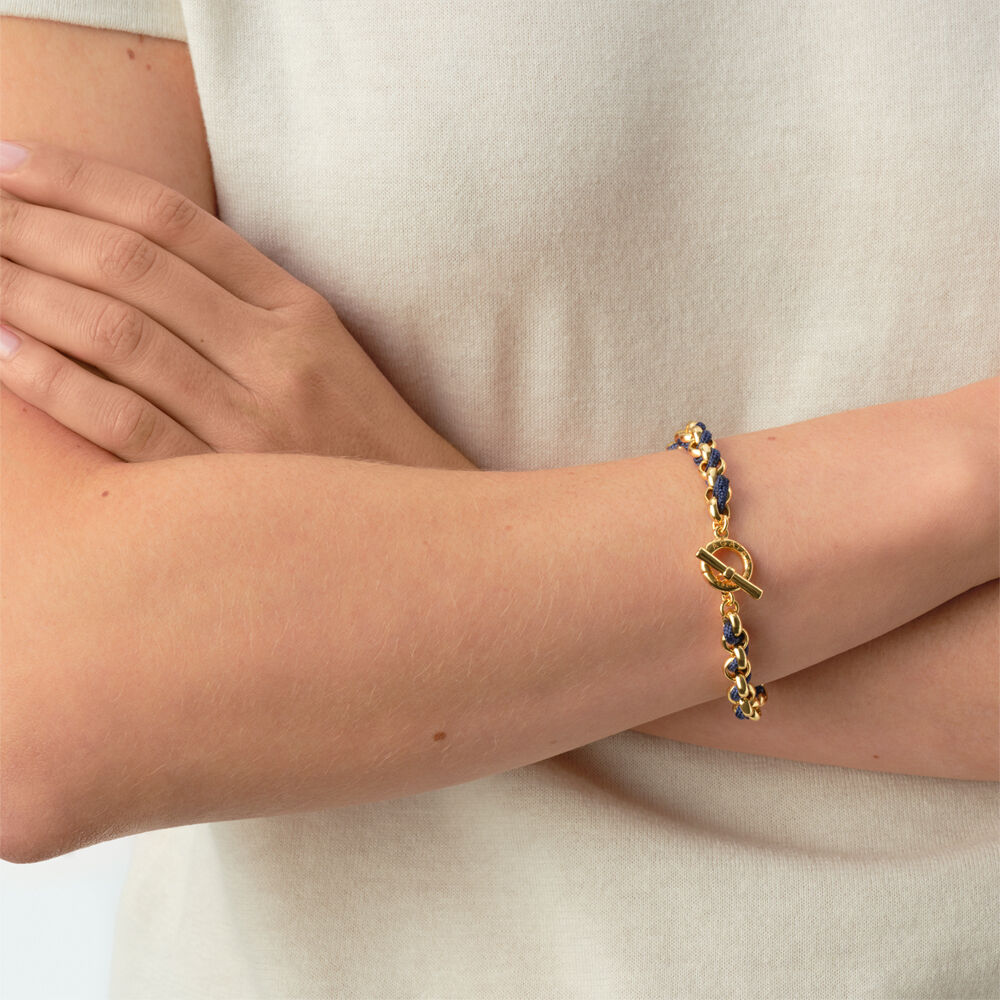 Link bracelet GAMBETTA - Marine / Golden - Bracelets  | Agatha